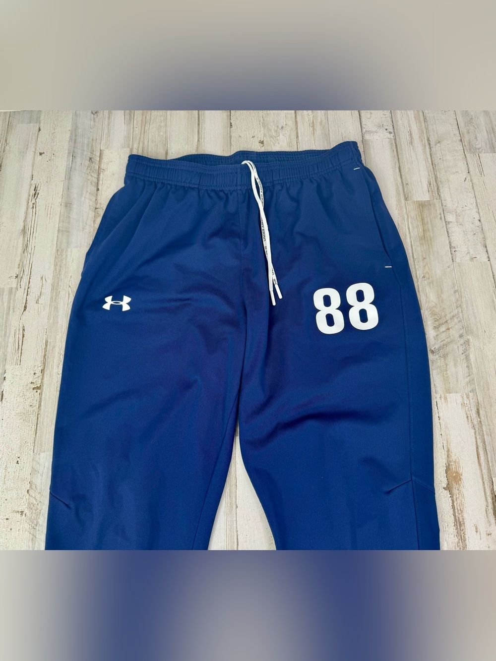 Under Armour Joggers Mens Large Blue Loose Drawstring Fleece Pocket Sweatpants - Picture 2 of 10